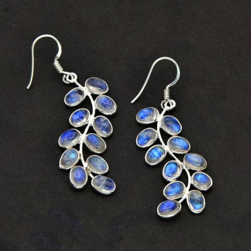 Pendientes de plata 925 con ágata azul