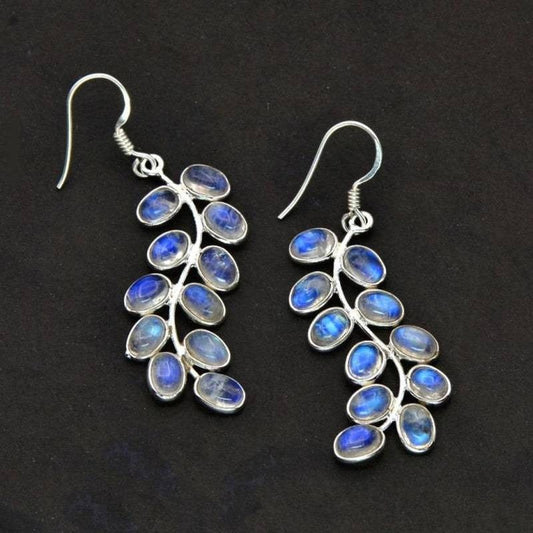 Pendientes de plata 925 con ágata azul